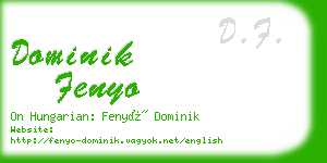 dominik fenyo business card